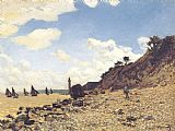 Claude Monet Canvas Paintings - Beach at Honlfeux